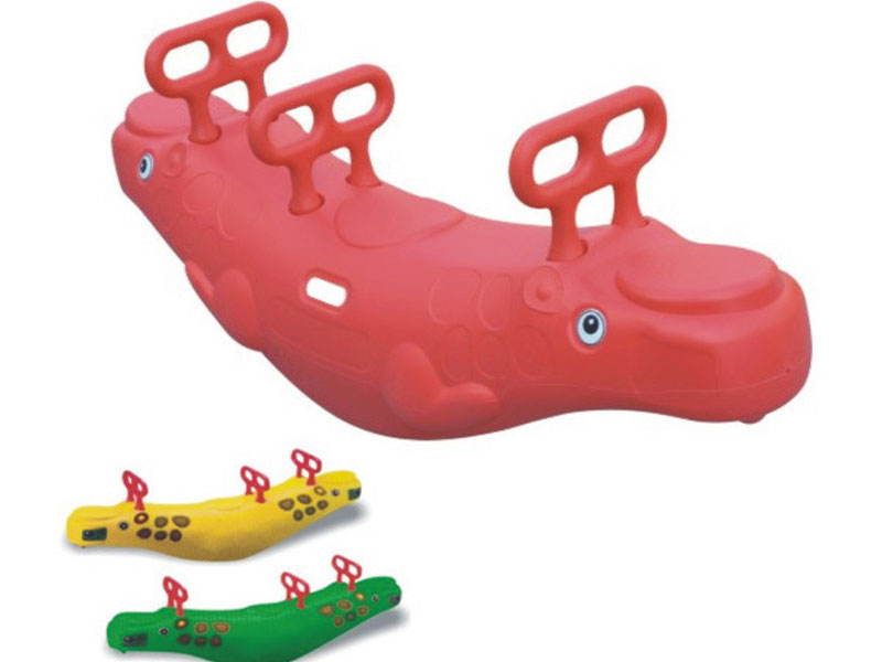 0301儿童塑料双人鲸鱼跷跷板