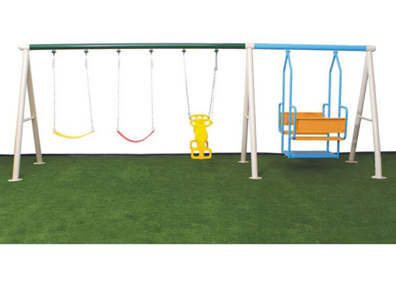 2603幼儿园公园室内外儿童多功能组合秋千荡椅小滑梯镀锌铁质秋千架