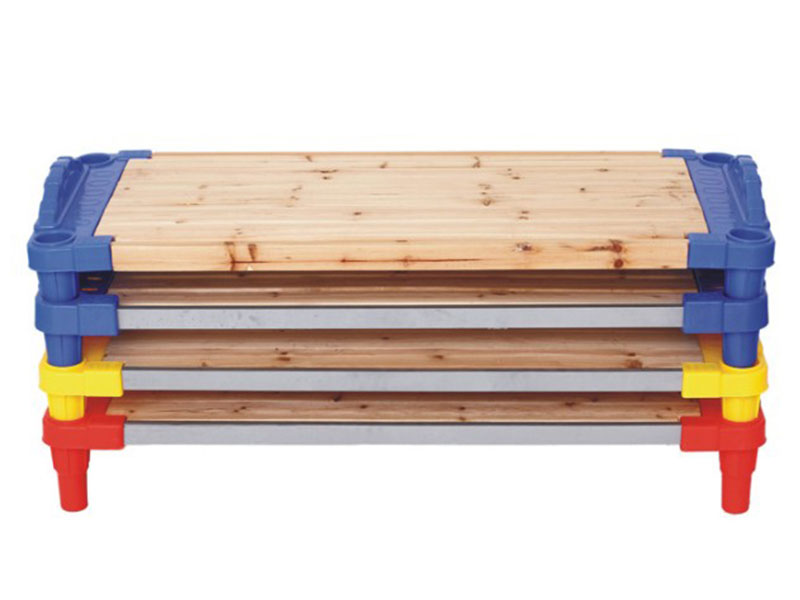 1803木板组合工程塑料早教学校儿童午休通铺床