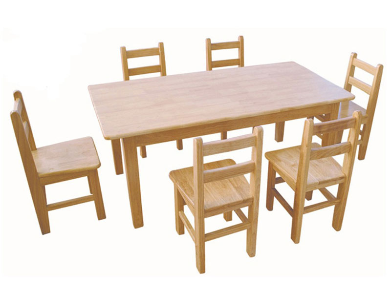 0502儿童橡木实木桌椅