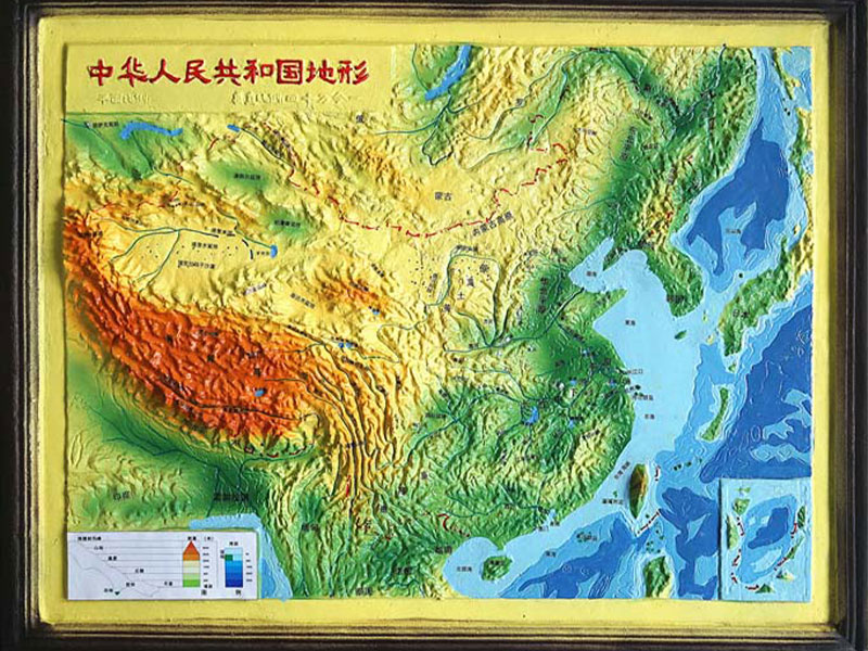 34024中国立体地形模型（1：800万）