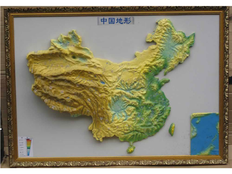 中国立体地形模型