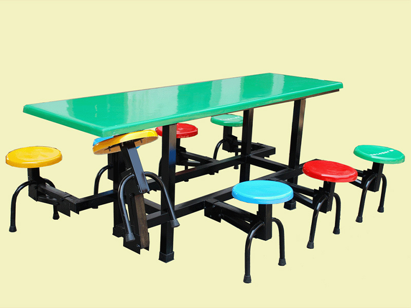 八人带圆凳餐桌（折叠式）
